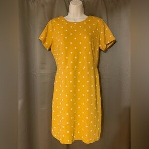 Old Navy yellow white polka dot dress